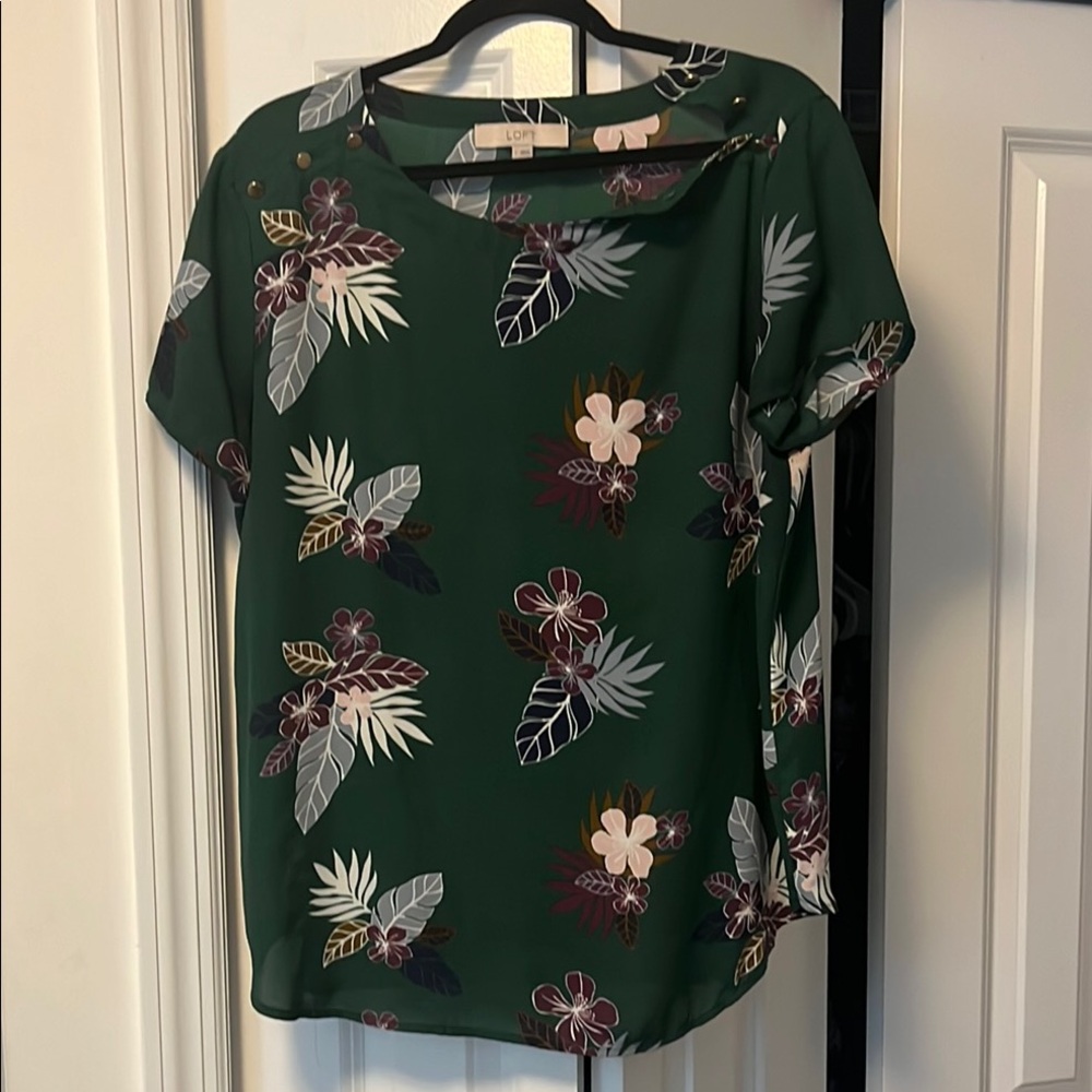 Floral Green Blouse
